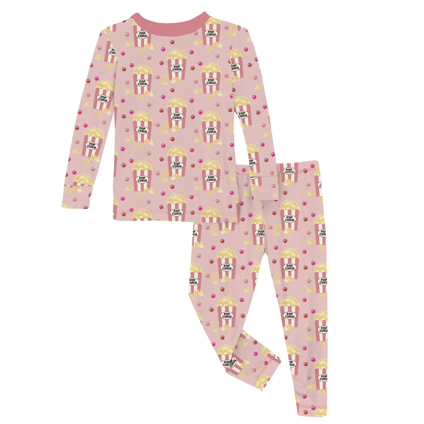KicKee Baby Rose Movie Night | Print Long Sleeve PJ Set