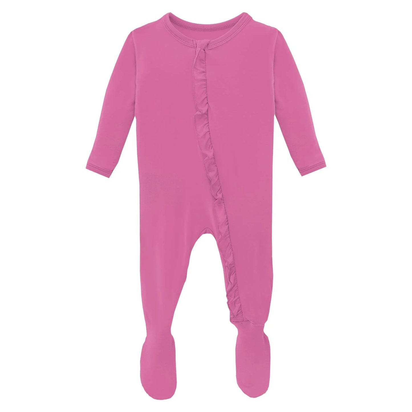 Kickee Tulip | Classic Ruffle Footie With 2 Way Zipper