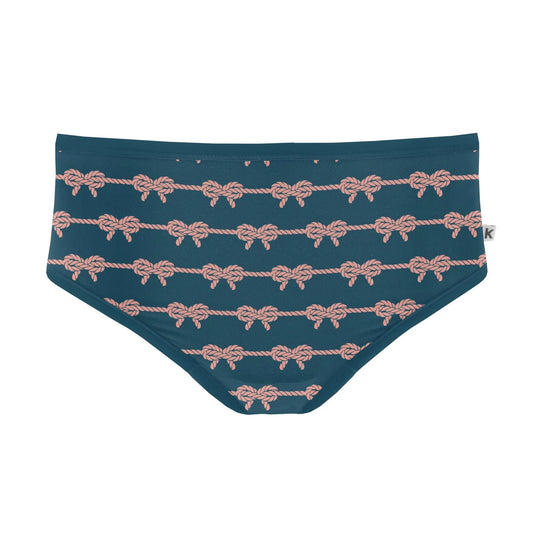 Kickee Peacock Boat Rope Bows | Print Underwear