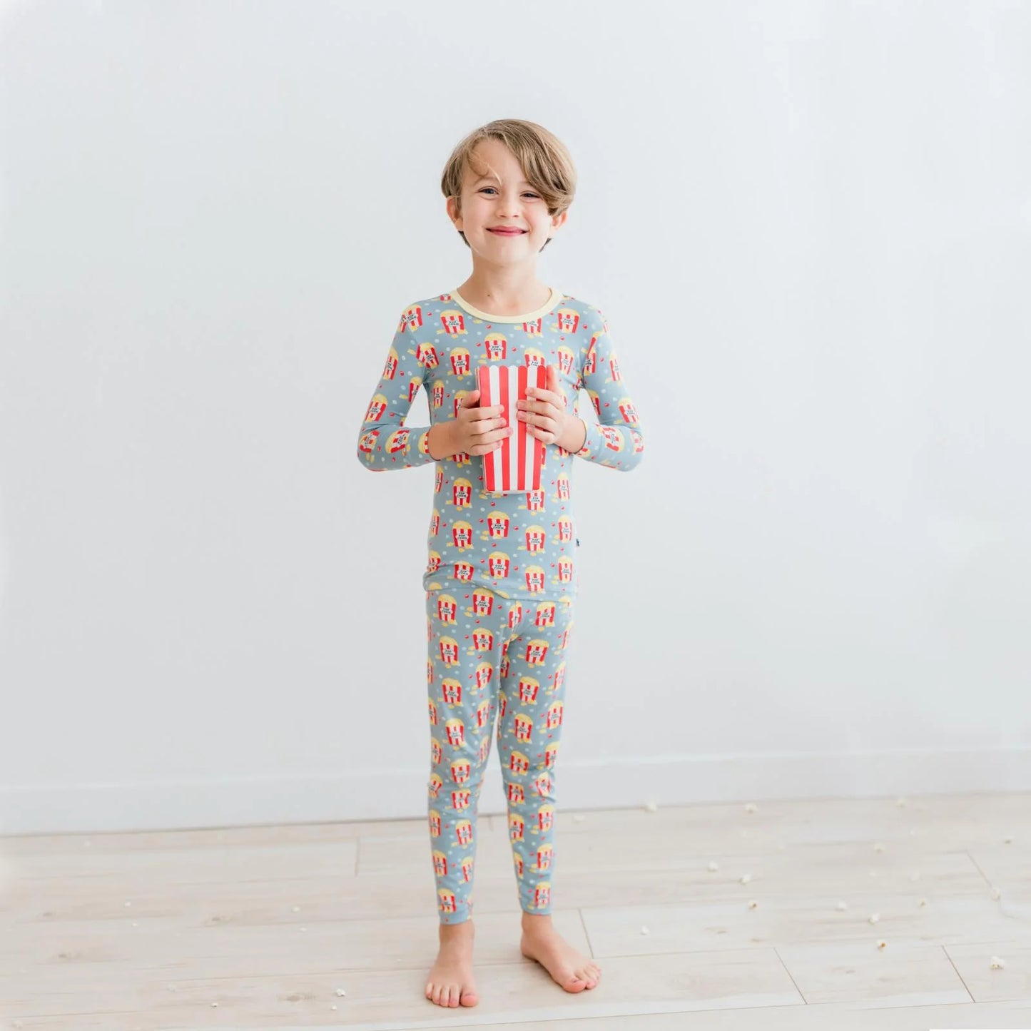 KicKee Stormy Sea Movie Night | Print Long Sleeve PJ Set