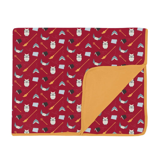 Kickee Crimson Magical World | Print Toddler Blanket