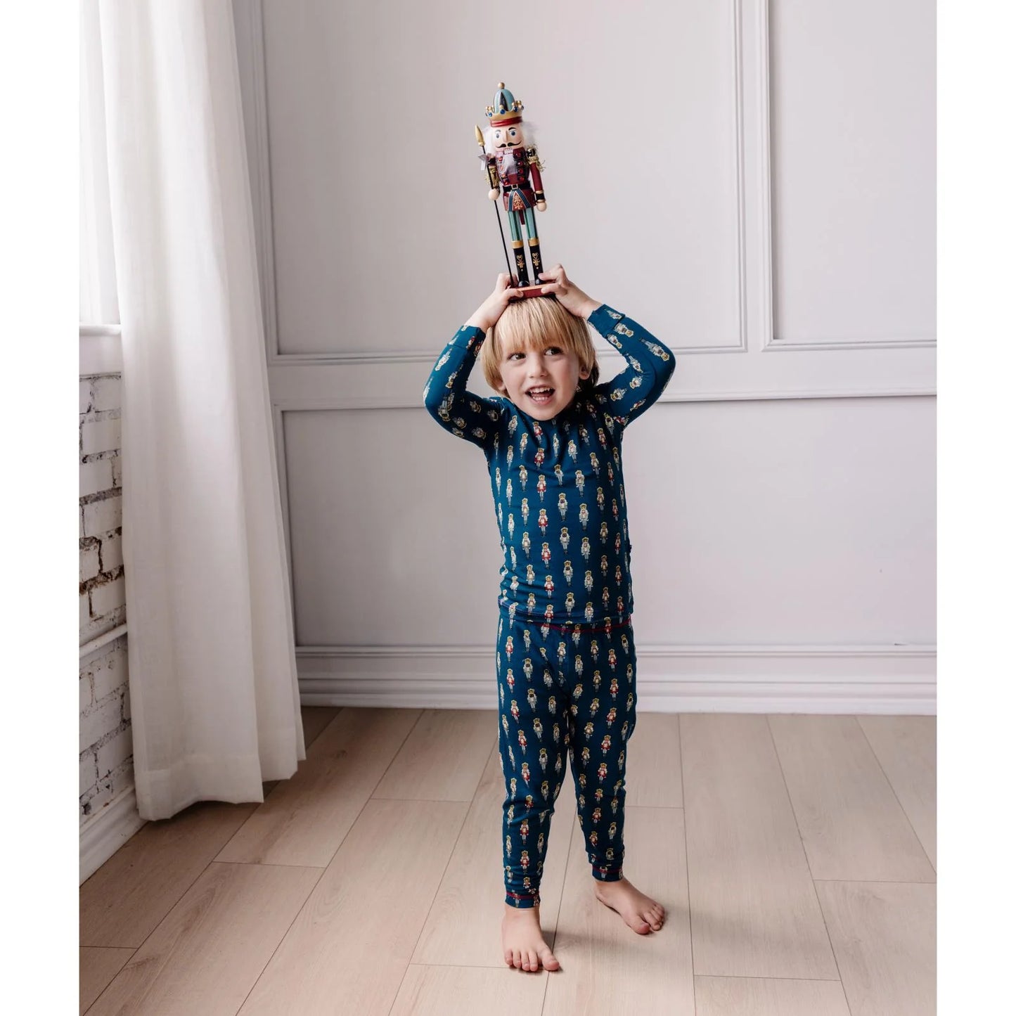 Kickee Peacock Nutcrackers | Print Long Sleeve PJ Set