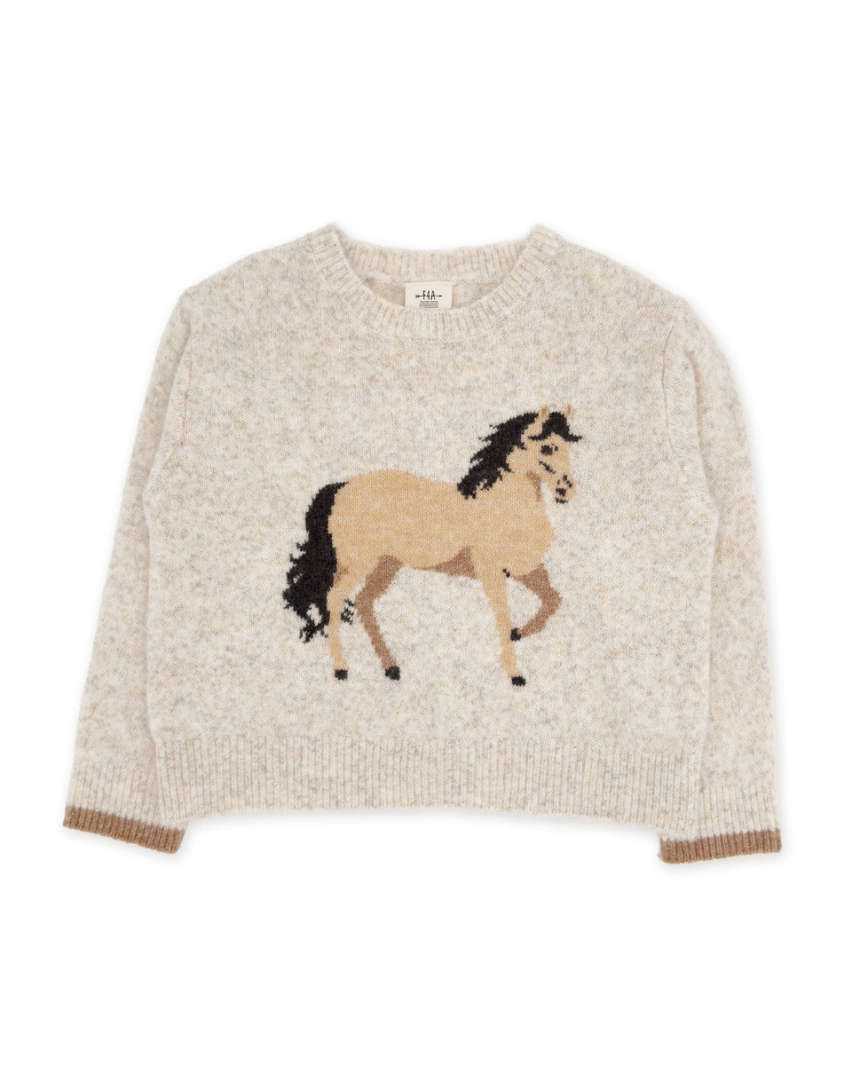 Feather 4 Arrow Oatmeal | Camille Horse Sweater