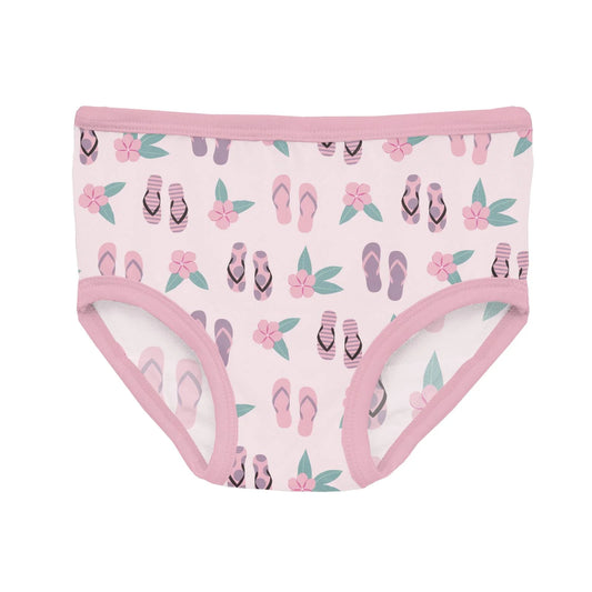 Kickee Shrinking Violet Flip Flops and Flowers | Print Underwear