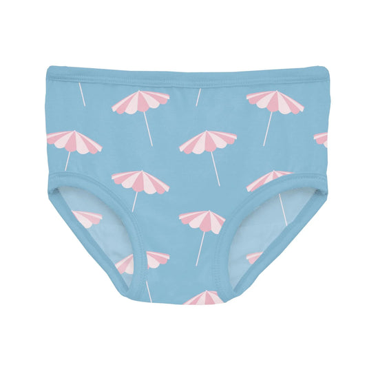 Kickee Seaside Blue Beach Umbrellas | Print Underwear