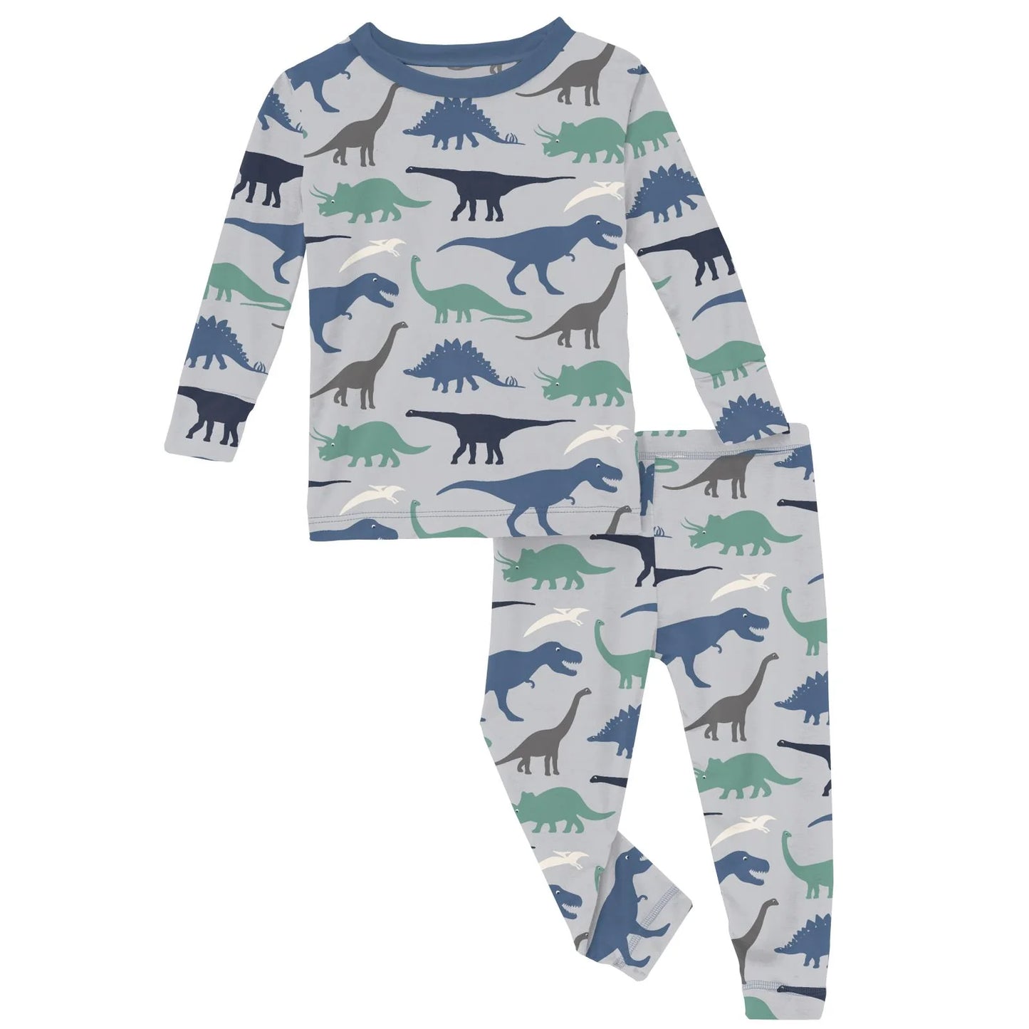 KicKee Dove Dino Museum | Print Long Sleeve PJ Set