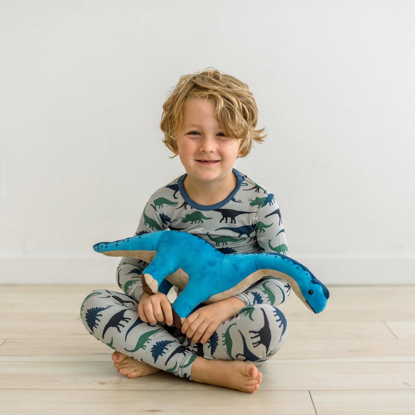 KicKee Dove Dino Museum | Print Long Sleeve PJ Set