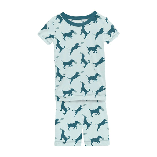 KicKee Fresh Air Frisbee Labs | Print Short Sleeve PJ Set With Shorts