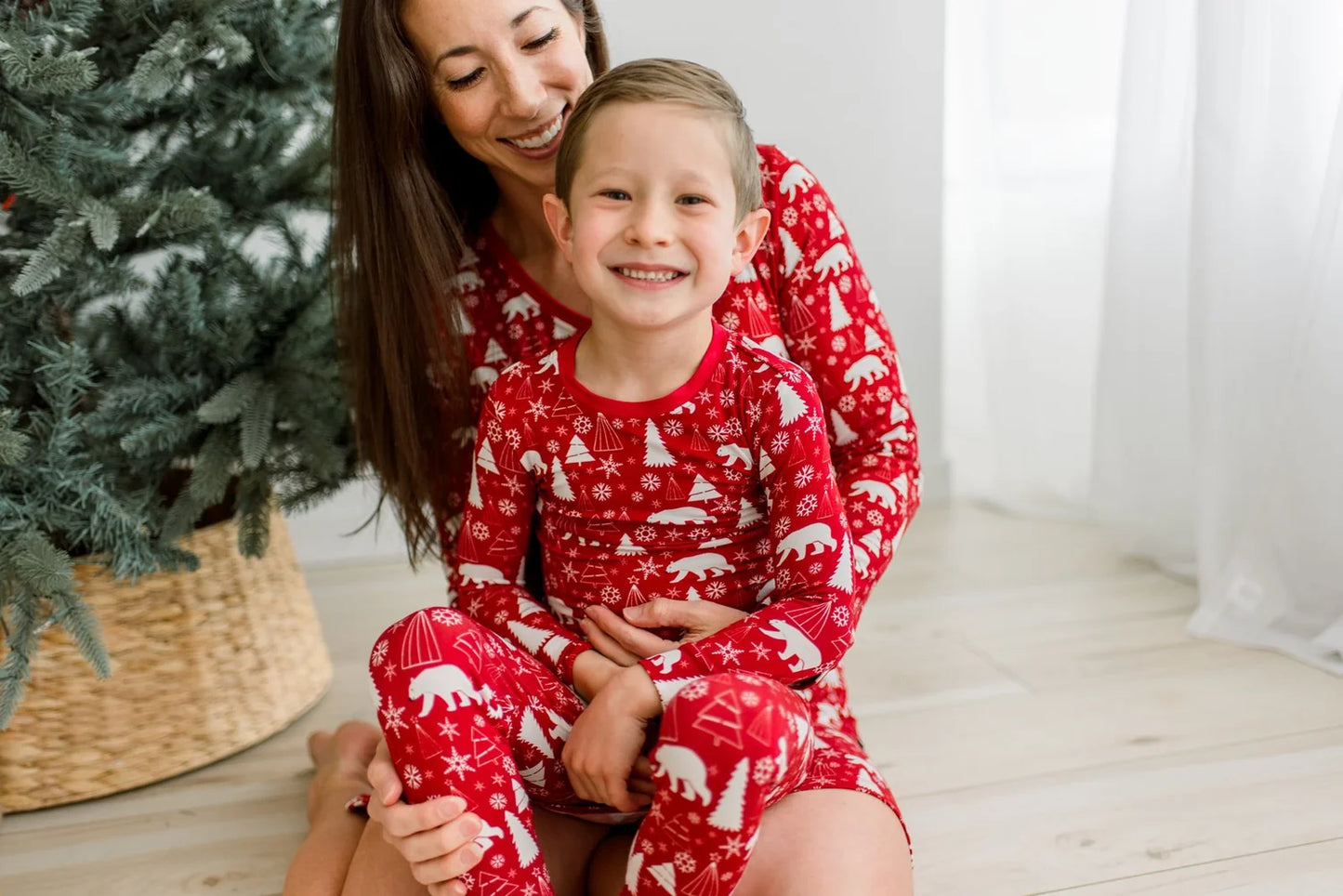 KicKee Crimson Polar Bear | Print Long Sleeve PJ Set