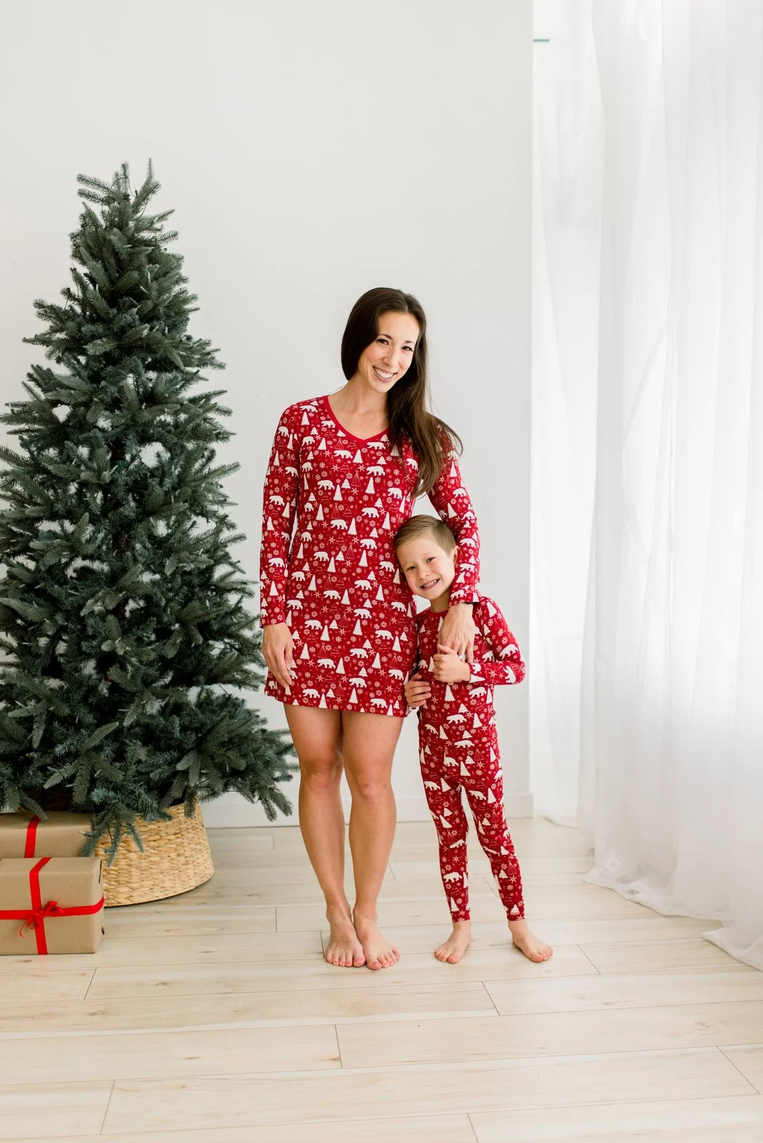 KicKee Crimson Polar Bear | Print Long Sleeve PJ Set