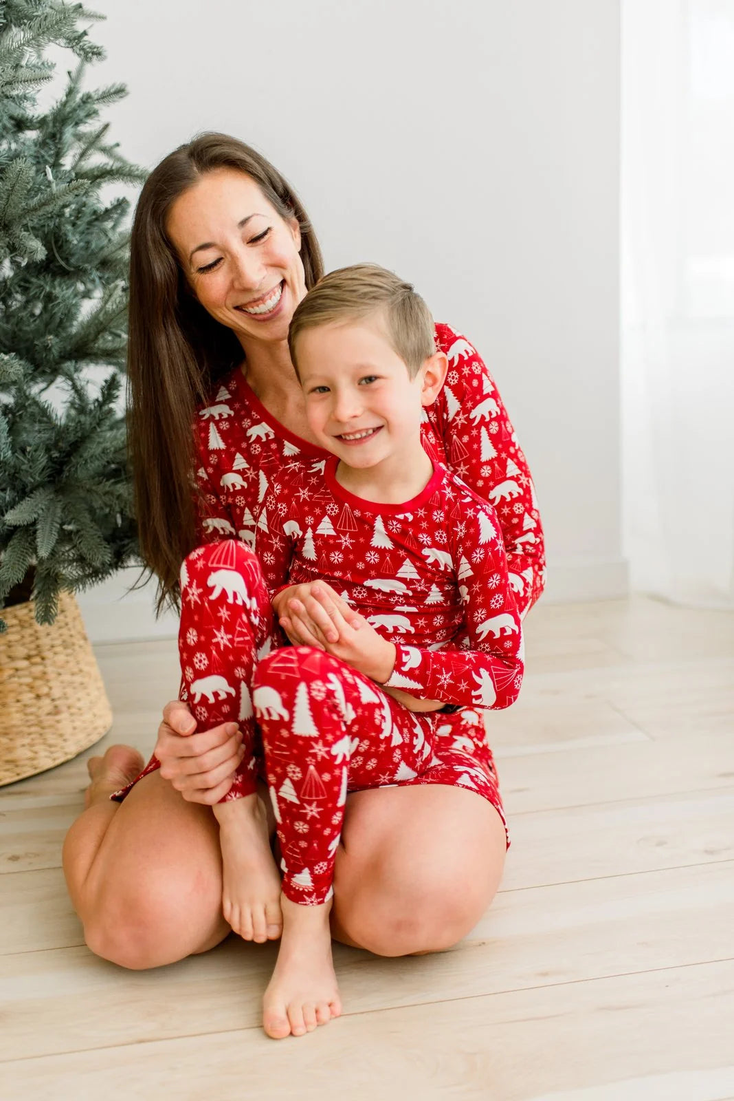 KicKee Crimson Polar Bear | Print Long Sleeve PJ Set