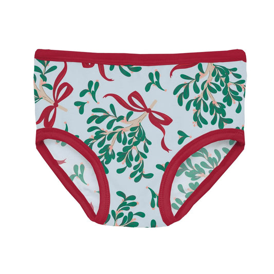 Kickee Illusion Blue Mistletoe & Ribbons | Print Underwear