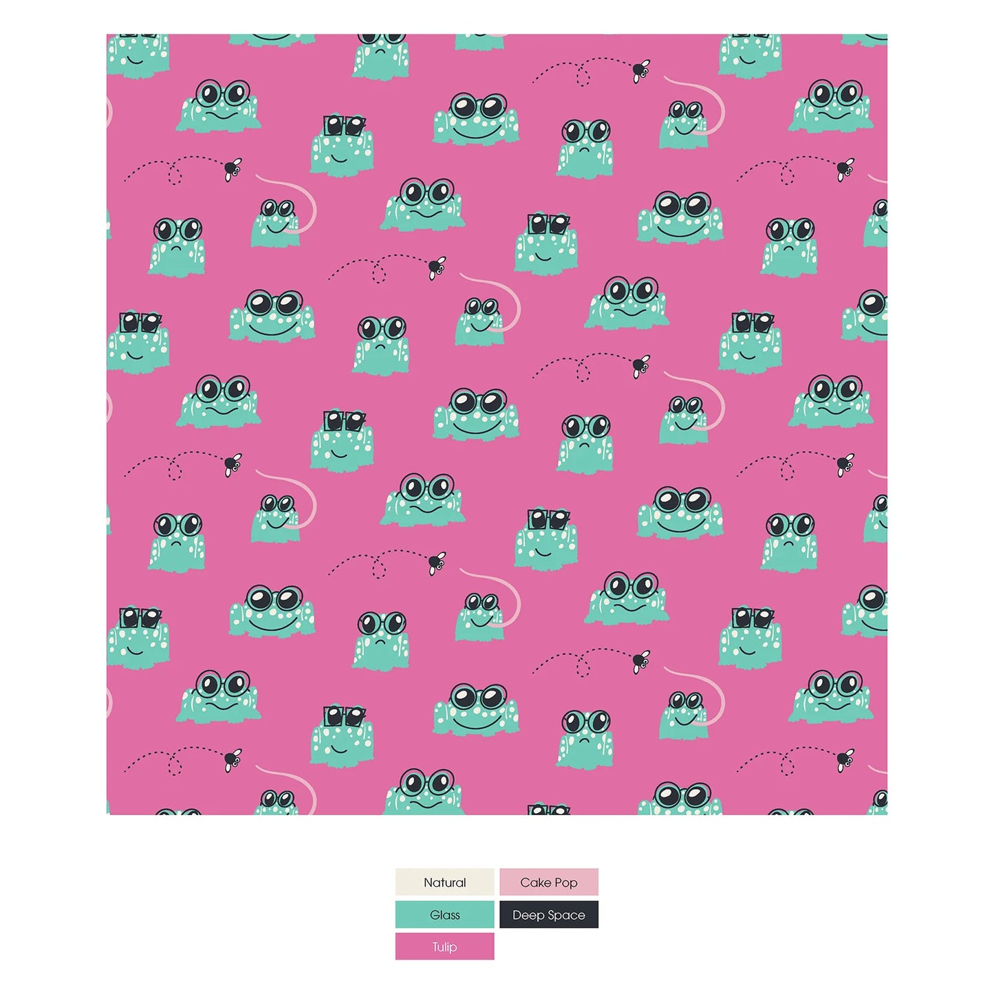 Kickee Tulip Bespeckled Frogs | Print Ruffle Toddler Blanket