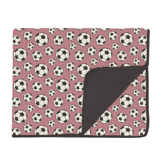 KicKee Desert Rose Soccer | Print Toddler Blanket
