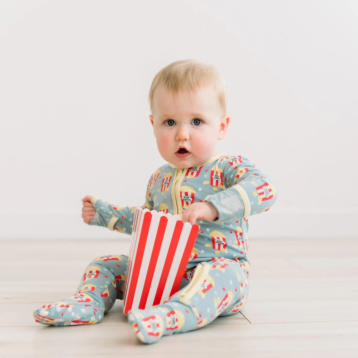 KicKee Stormy Sea Movie Night | Print Footie With 2 Way Zipper
