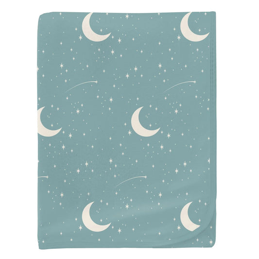 Kickee Jade Starry Sky & Moon | Print Swaddling Blanket