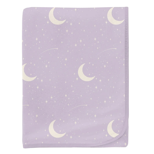 Kickee Thistle Starry Sky & Moon | Print Swaddling Blanket