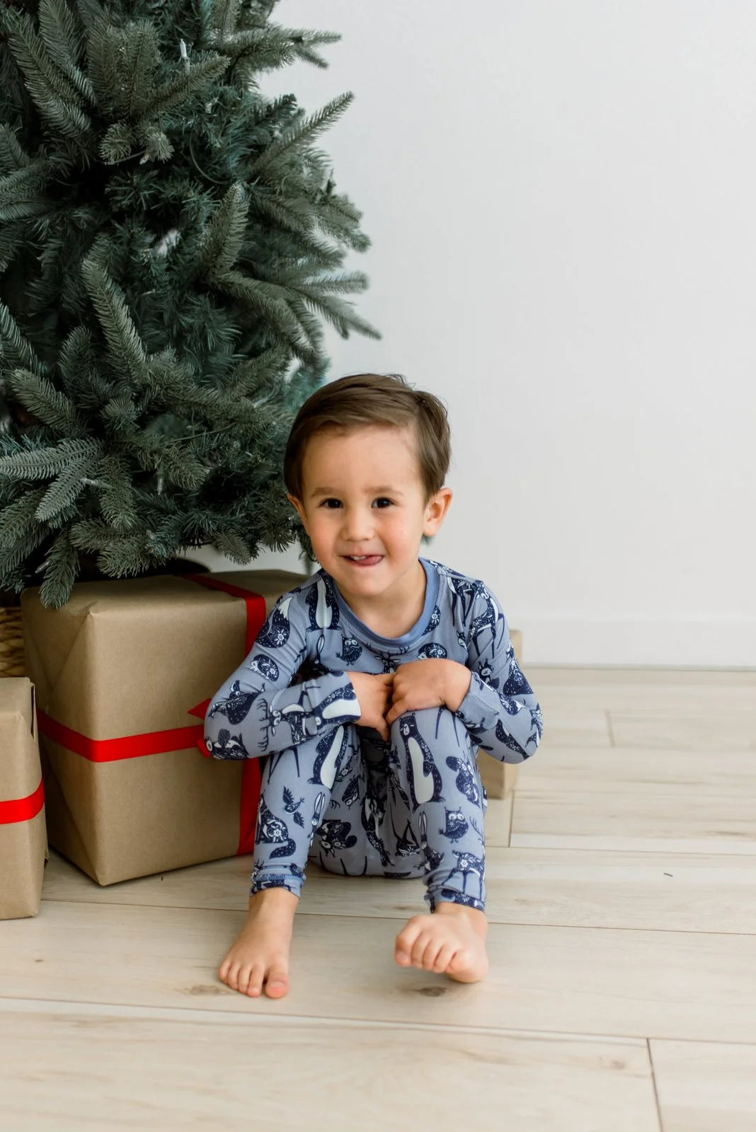 KicKee Moonlight Scandinavian Animals | Print Long Sleeve PJ Set
