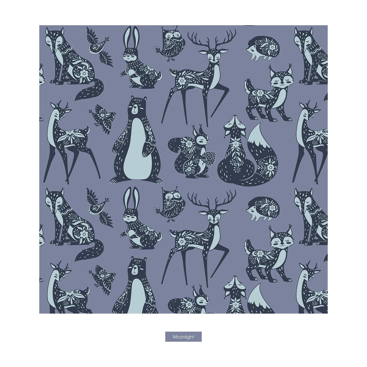 KicKee Moonlight Scandinavian Animals | Print Long Sleeve PJ Set