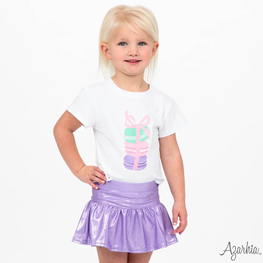 Azarhia White | Macarons Screen Print Boxy Tee