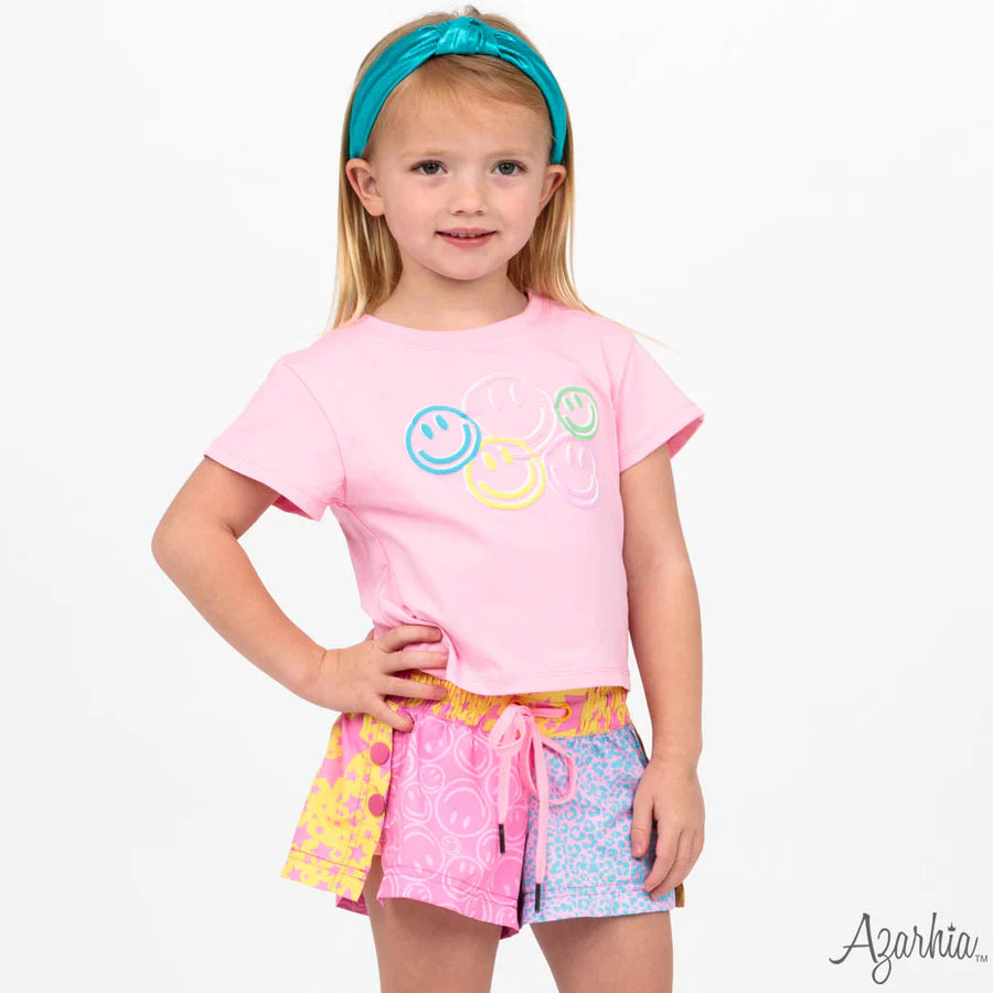 Azarhia Smiley Star | Color Block Short