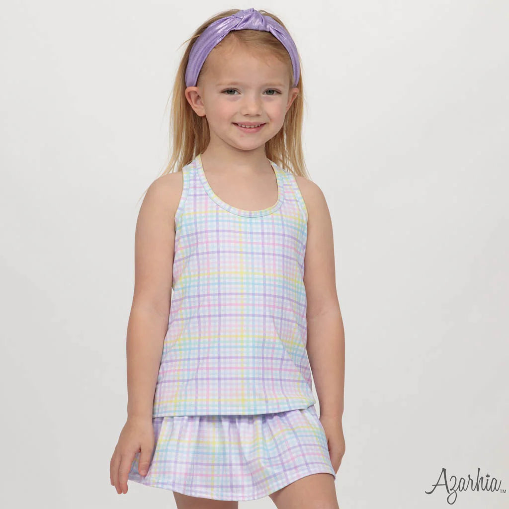 Azarhia Easter Gingham | Gathered Skort