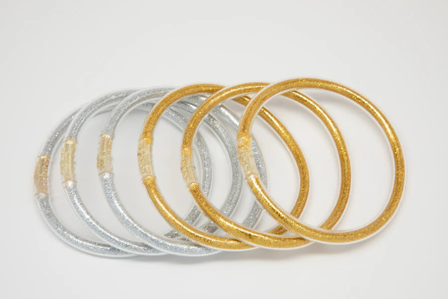 Azarhia Gold & Silver | Metallic Waterproof Bracelet Set