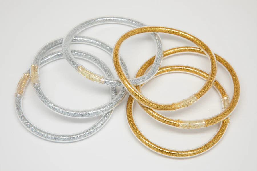 Azarhia Gold & Silver | Metallic Waterproof Bracelet Set