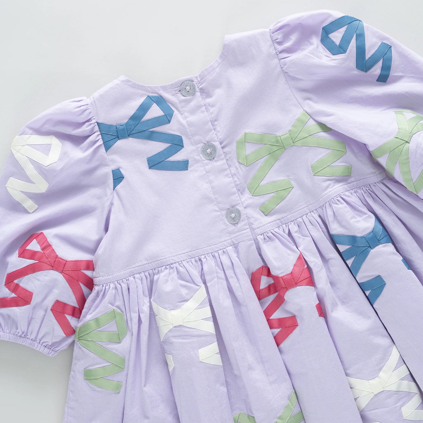 Pink Chicken Lavender Multi Bow Applique | Brooke Dress