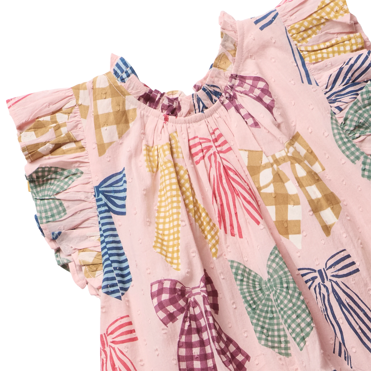 Pink Chicken Patterned Bows | Harper Dress Set