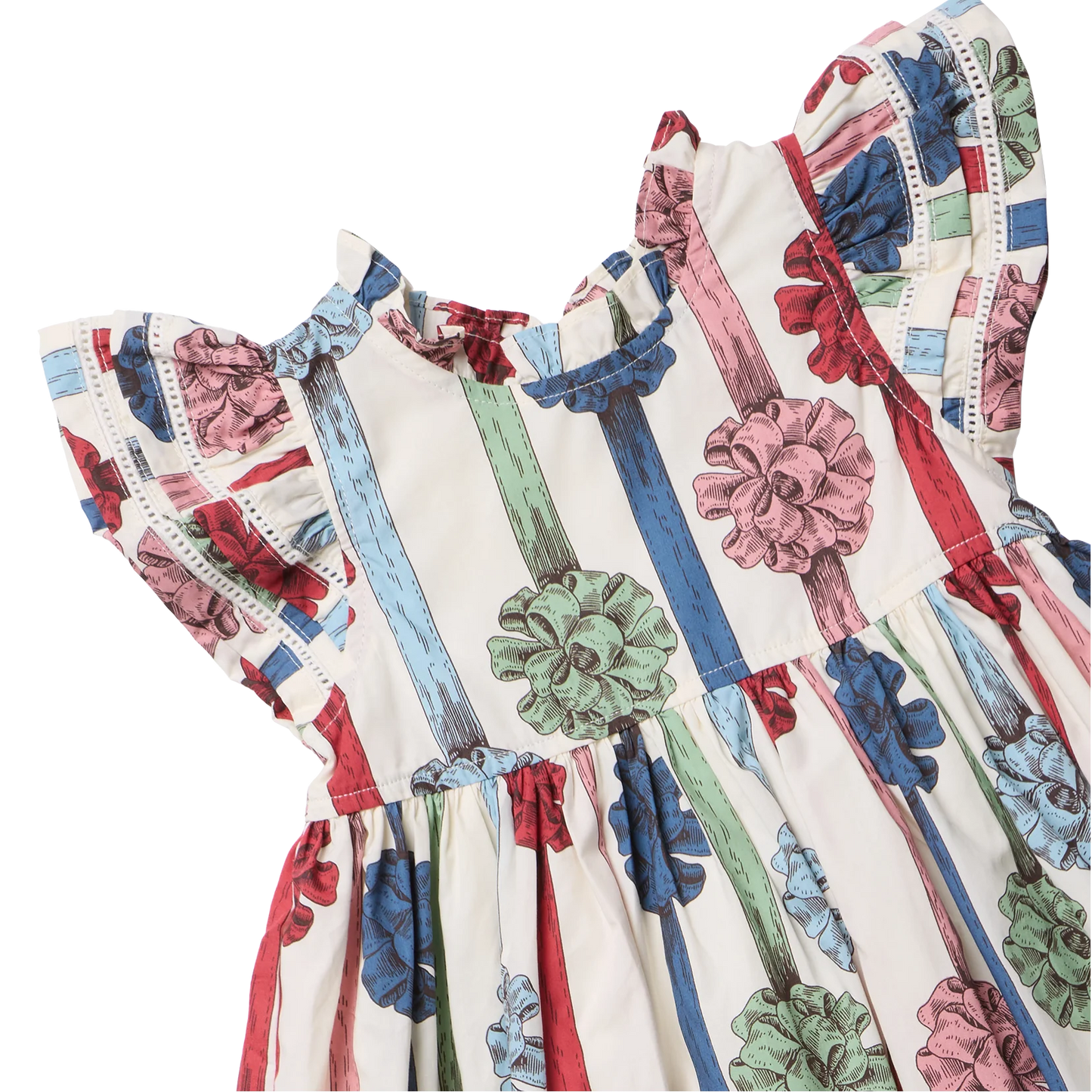 Pink Chicken Present Bows | Double Ruffle Jennifer Dress