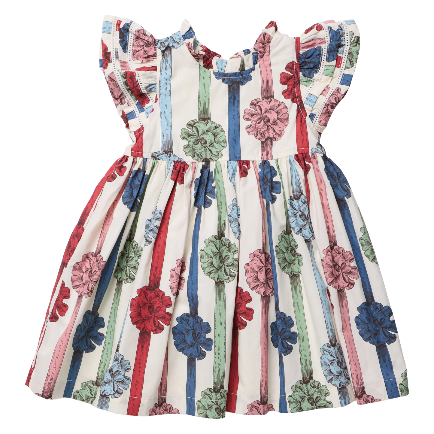 Pink Chicken Present Bows | Double Ruffle Jennifer Dress