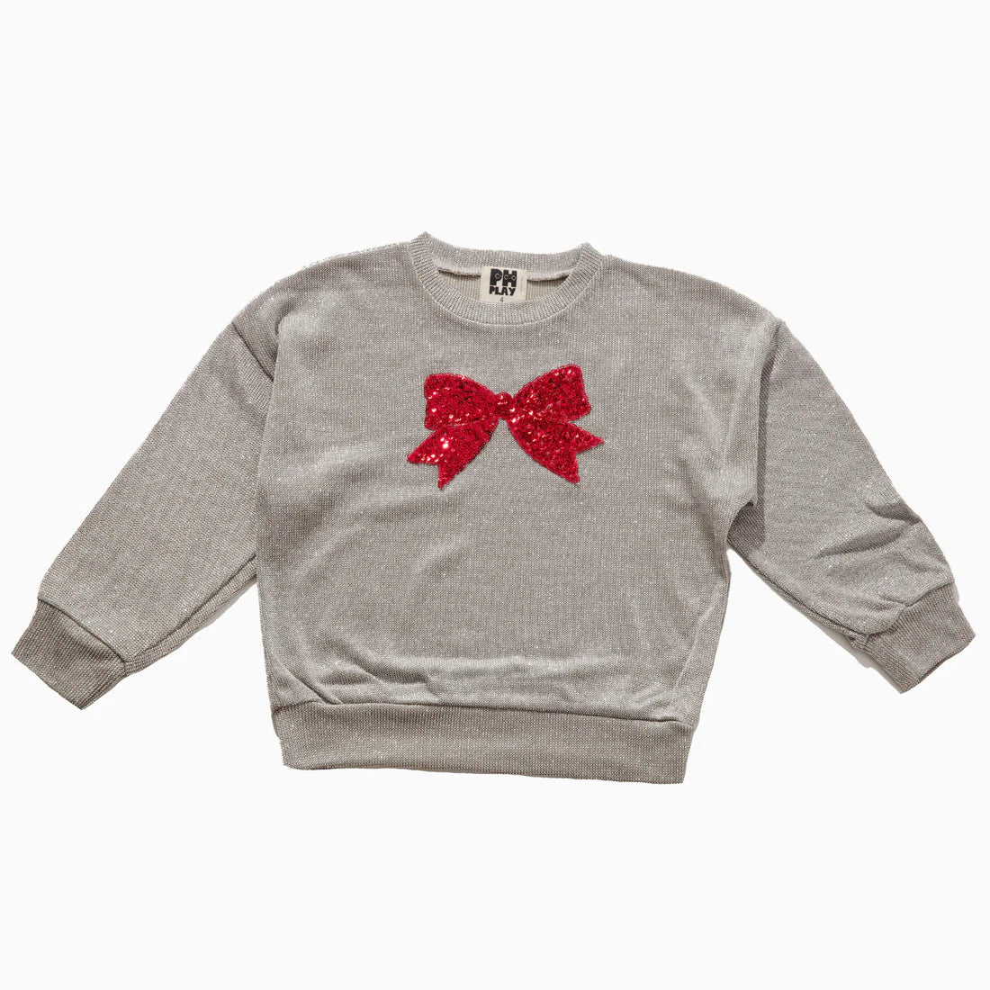 Petite Hailey Gold | Sparkle Bow Sweatshirt