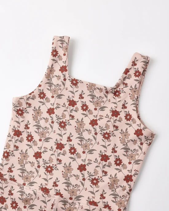 Rylee + Cru Blush Pink Floral | Malibu Bodysuit