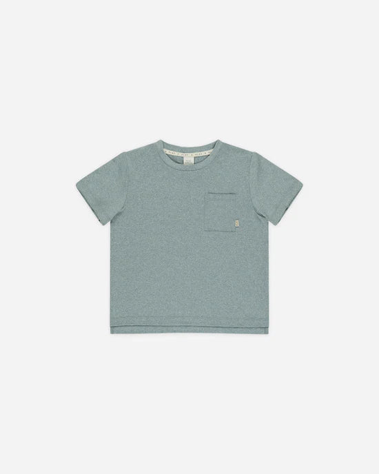 Rylee + Cru Heather Ocean | Cove Essential Pocket Tee