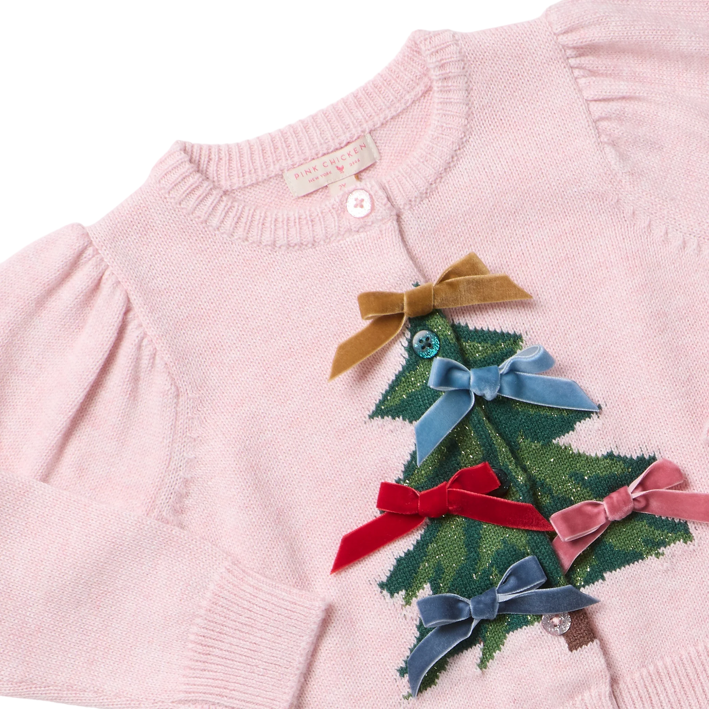 Pink Chicken Velvet Bows | Constance Sweater