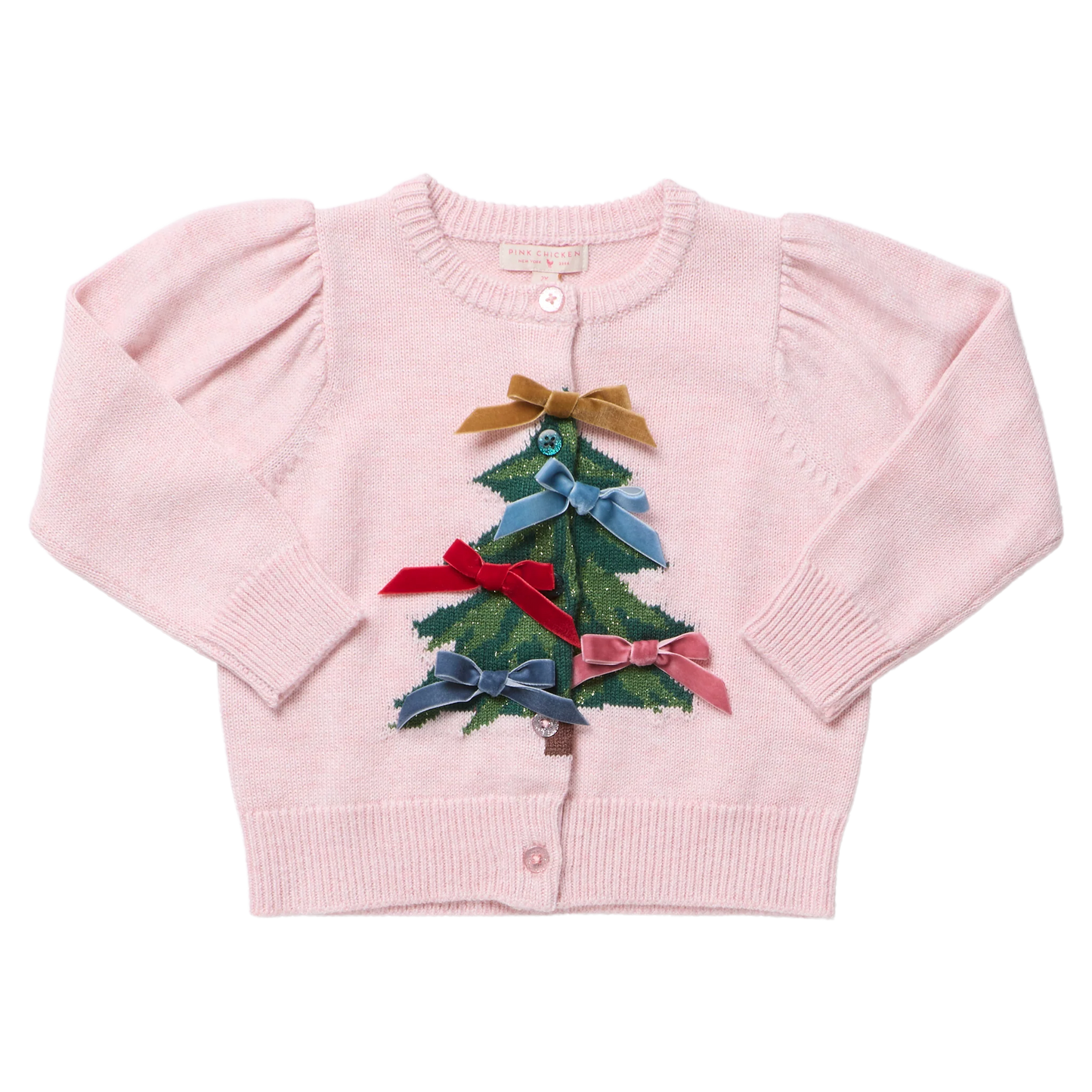 Pink Chicken Velvet Bows | Constance Sweater