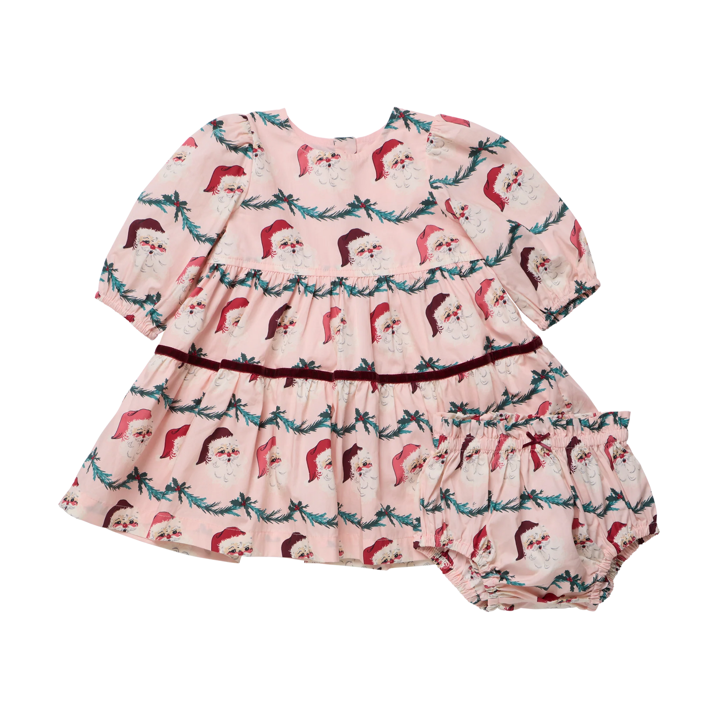 Pink Chicken Santa Garland | Maribelle Dress Set