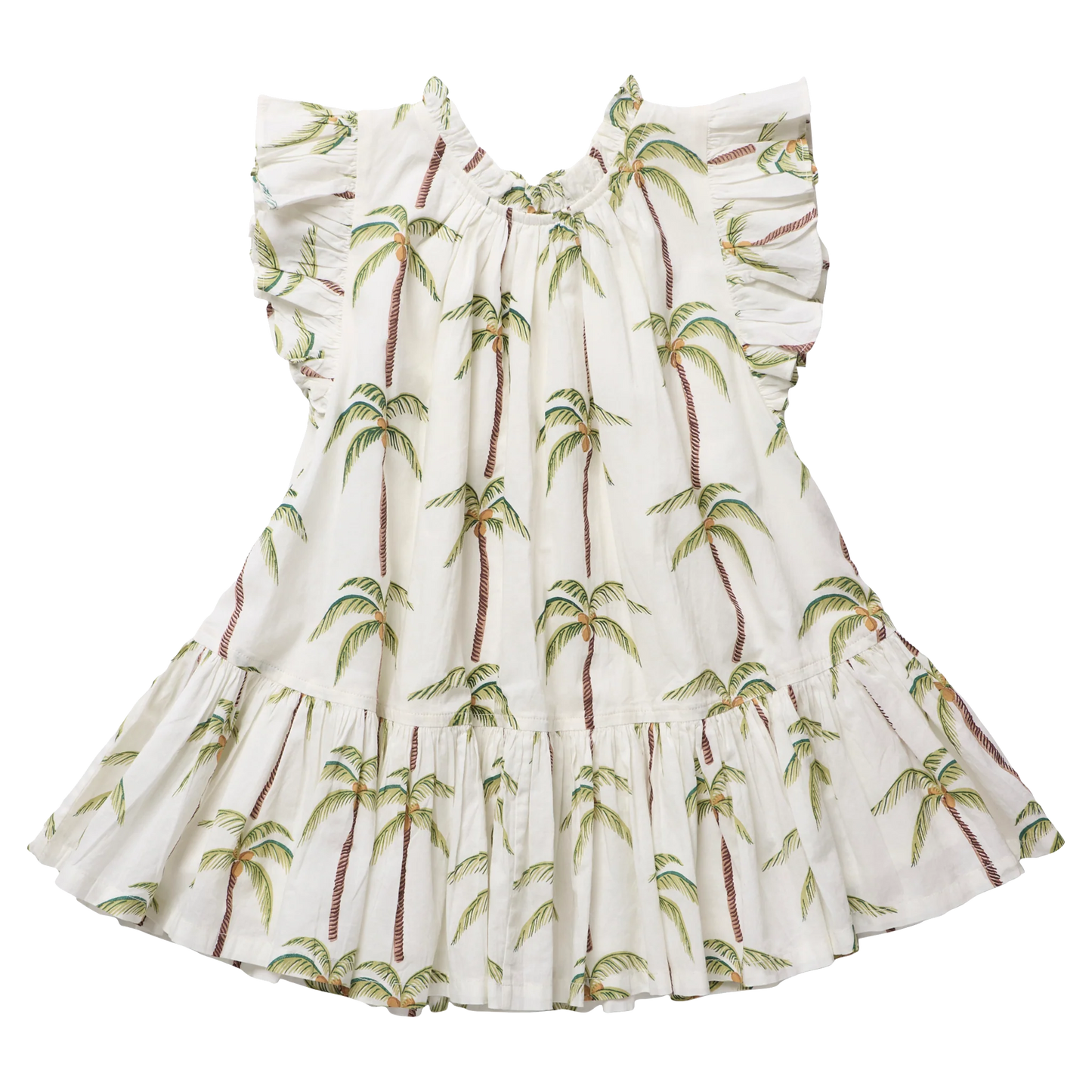 Pink Chicken Cream Palm Trees | Harper Dress