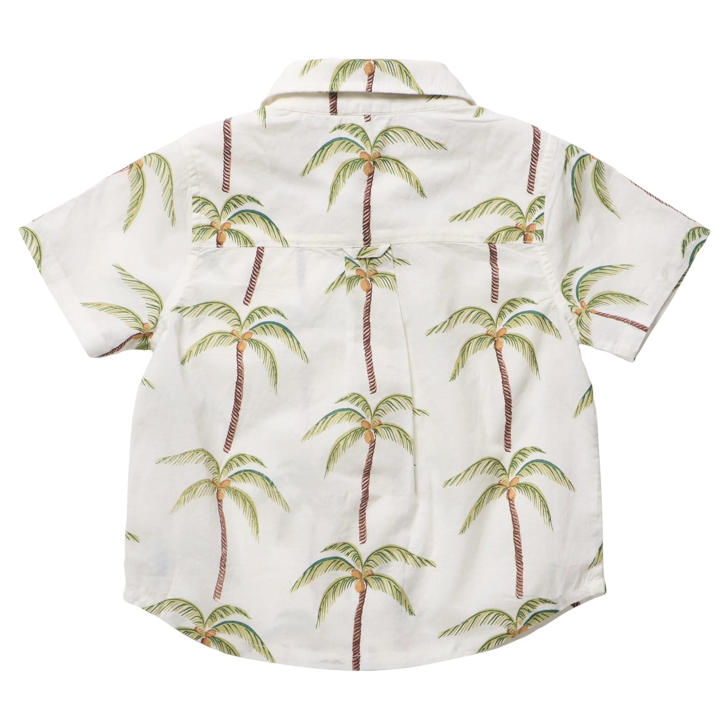Pink Chicken X Blue Rooster Cream Palm Trees | Jack Shirt