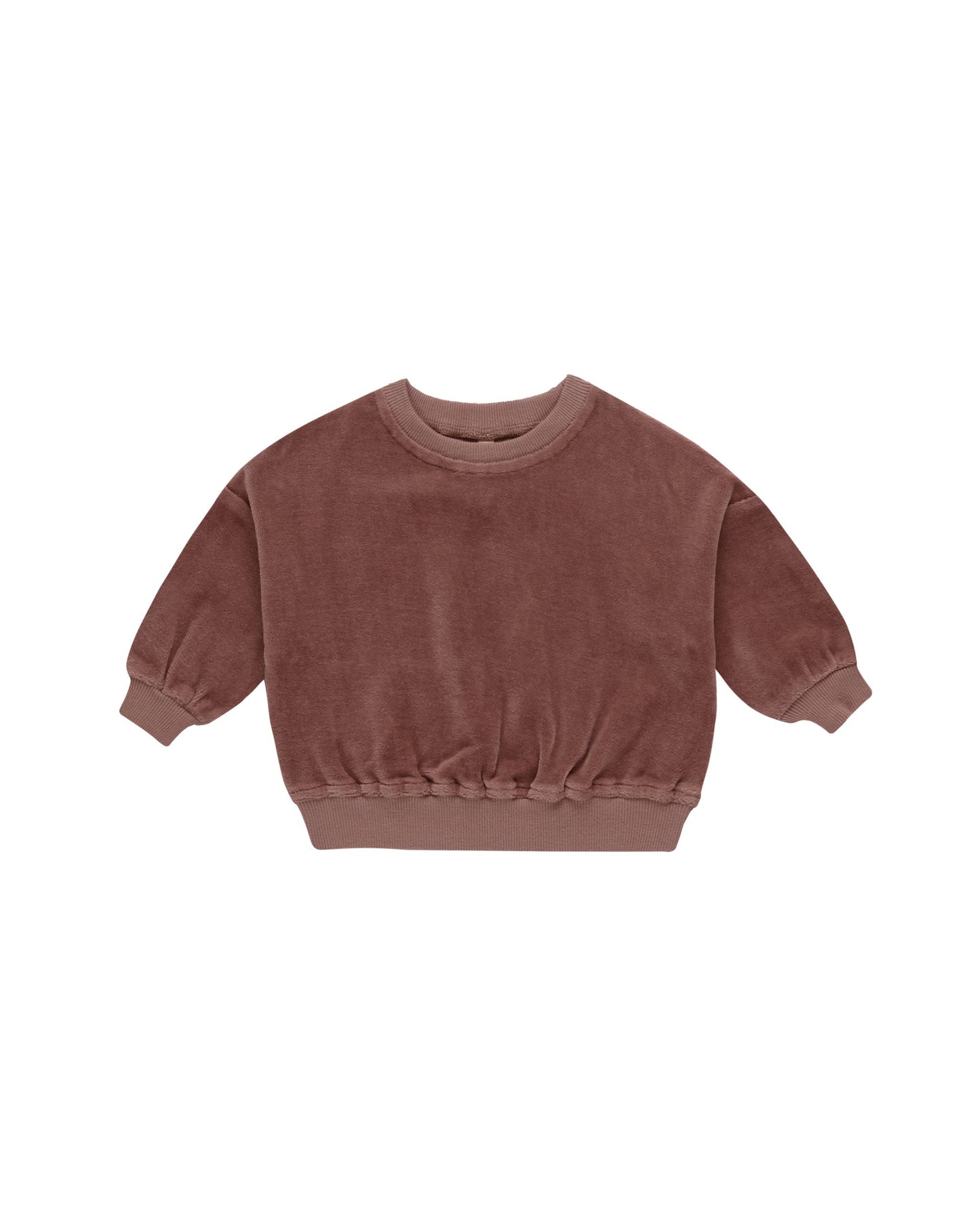 Quincy Mae Cranberry | Velour Relaxed Sweat Set