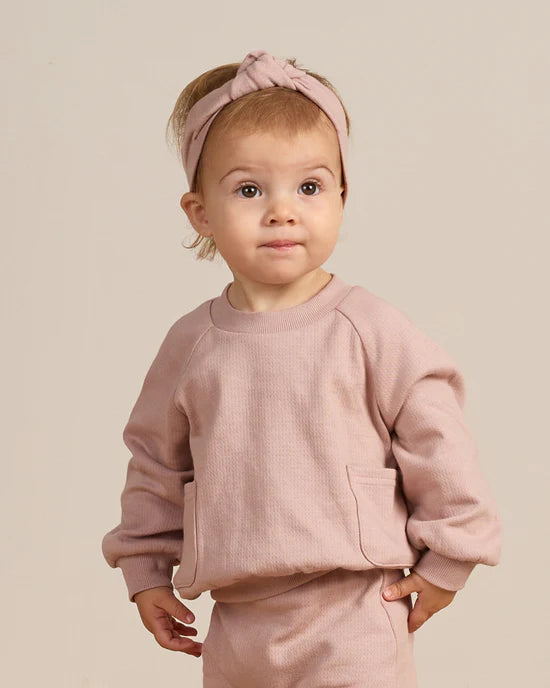 Quincy Mae Mauve | Pocket Sweatshirt + Sweatpant Set