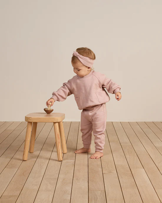 Quincy Mae Mauve | Pocket Sweatshirt + Sweatpant Set