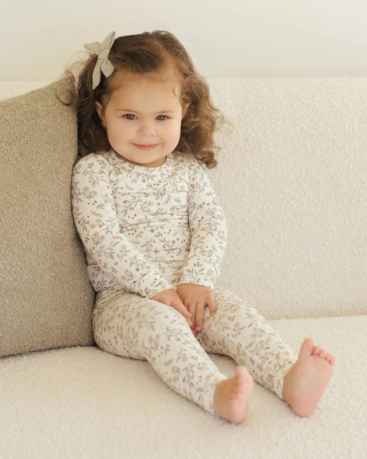 Quincy Mae Ivory Woodland | Bamboo PJ Set