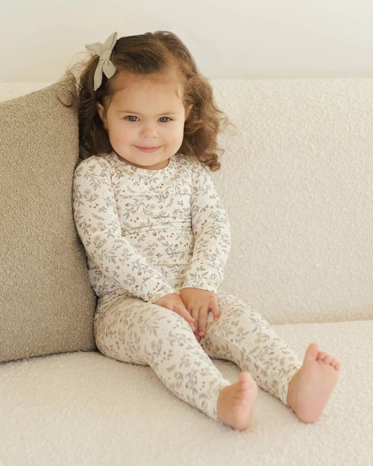 Quincy Mae Ivory Woodland | Bamboo PJ Set
