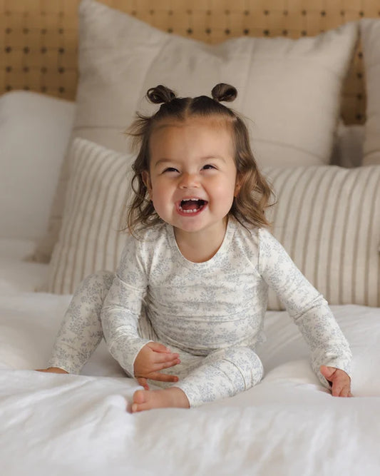Quincy Mae Ivory Cloud Floral | Bamboo PJ Set