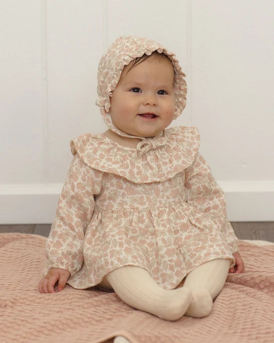Quincy Mae Ivory Pink Blossom | Thalia Romper