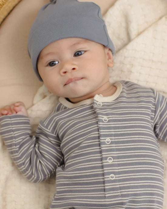 Quincy Mae Slate Microstripe | Ribbed Jumpsuit