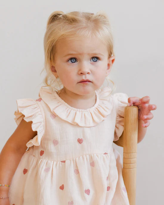 Quincy Mae Antique Heart Embroidery | Charlotte Dress