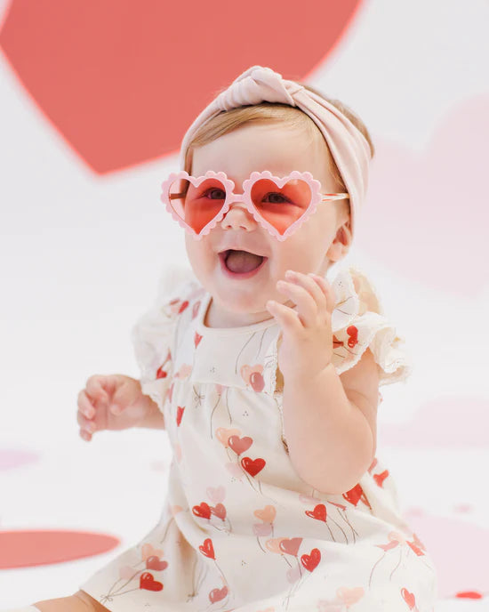 Quincy Mae Ivory Heart Balloons | Flutter Dress